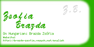 zsofia brazda business card